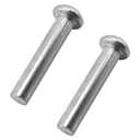 ALLCLEAN 3/16" Diameter X 1" Length Solid Aluminum Brazier Head Rivets,Aluminum Boat Rivets,Round/Dome Head Rivet,Pack of 100