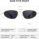 SUNGAIT Womens Stylish Triangle Sunglasses Metal Retro Design for Street Snap