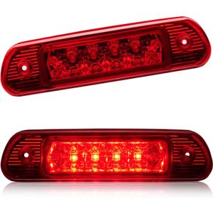 Third 3rd Brake LED for 1999-2004 Jeep Grand Cherokee, High Mount Rear Brake Lights Assembly for 99-04 Grand Cherokee, Waterproof Center Cab Lamp Stop Light (Red)