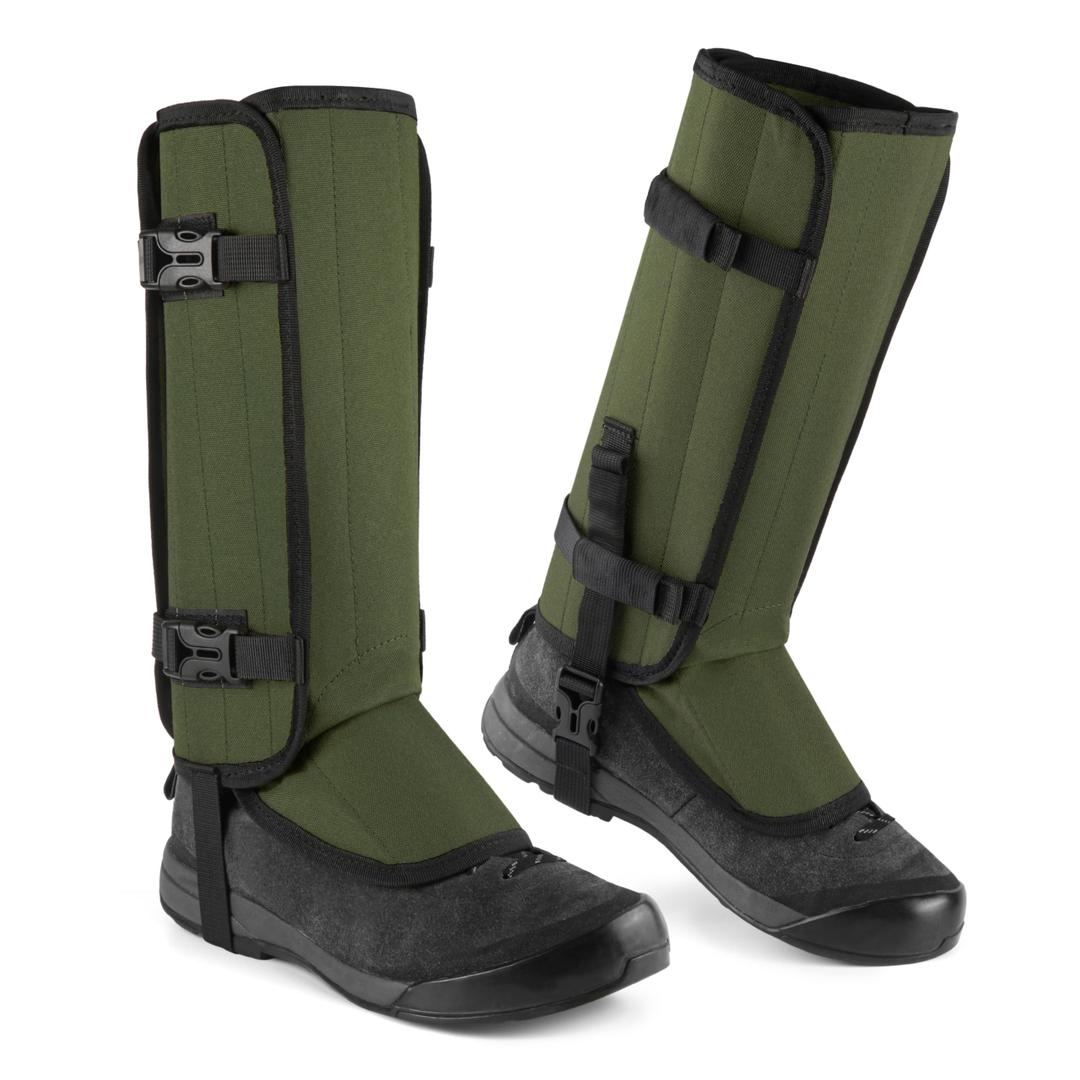 wasserflux Snake Gaiters for Hiking & Outdoor Work – Waterproof, Adjustable Leg Guards with 500D Oxford & 3-Layer Nylon, Durable Outdoor Leg Protection for Men & Women, Olive