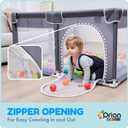Orian Baby Playpen 50x50 Large Play Yard for Babies and Toddlers, Indoor Outdoor Playpen, Sturdy Baby Play Pen with Mesh Sides, Safe Baby Fence Play Area, Assembly Required/Not Portable, w Storage Bag