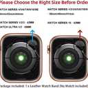 Mingdao Compatible with Apple Watch Series 10 9 8 7 6 5 4 3 2 1 SE, 38mm 40mm 41mm 42mm Patterned PU Leather Band Replacement Strap, Capybara MD3125