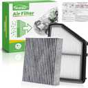 Engine+Cabin Air Filters Set Fit for Honda Civic 2016-2026 (2.0L), HR-V HRV 2023-2026 (2.0L) (Only Naturally Aspirated!) Engine Air Filter AC Filter Replacement Accessories# CF11182 CA12051