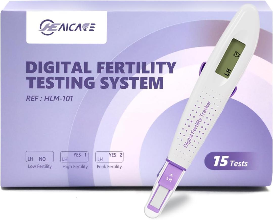 LH One Step Ovulation Test, Digital Fertility Testing System, Ovulation Test with Digital Results, 15 Digital Ovulation Tests, 1 Digital Fertility Tracker