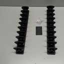 Hat Organizer for Baseball Caps Hold Up to 40 Hats, 2 Pack Hat Rack for Wall, Strong Adhesive Hat Storage Display Holder for Closet Door and Wall (Black)