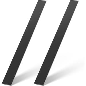 Blulu 2 Pcs 36" x 3" x 1/8" Hot Rolled Steel Flat Bar Solid Flat in Steel for Construction Industrial Applications Reinforcement Base Plates