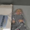 Realistic Reborn Baby Dolls Girl 17-Inch Soft Vinyl Lifelike Real Life Baby Dolls Babe Reborn Accessories for 3+ Years Old (Gray)