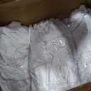 6 Pack White Round Spandex Tablecloths for 60in Tables, Wrinkle Free Stretchy 120inch Fitted 5FT Round Table Cloths Cover with Skirt for Wedding Party Dining Banquet Events