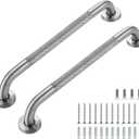 Grab Bars for Shower, 2 Pack 18-Inch Anti Slip Shower Handles for Elderly, Safety Shower Grab Bar, Stainless Steel Handicap Grab Bars for Bathroom,Toilet (Brushed Nickel, 1" Diameter)