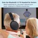 Wireless Headphones for TV, Bluetooth5.3 Over Ear Headphone with RM Radio Function, Lightweight Wireless TV Headset for Seniors, 30Hrs Playtime, No Audio Delay Blutooth Headsets for TV,Phone,Computer