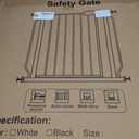 Fairy Baby 38.5-43.5 Inch Wide Baby Gate for Doorways Stairs, Hallway Walk Through Child Gates with Pressure Mounted Extension, Indoor Safety Child Gates for Kids or Pets