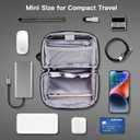 Mini Electronics Travel Organizer Pouch, Small Storage Case for Cable/Charger & Cords/Tech Essentials (Black-Mini)
