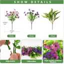 INQCMY Artificial Flowers for Outdoor Faux Plants Fake Flowers Spring Decor | 12 Bundles Faux Silk Colorful Daisy Realistic UV Resistant for Outside Home Planter Window Porch Patio Yard Decoration