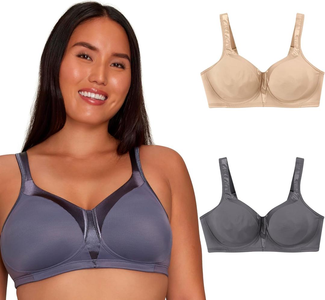PLAYTEX Women's 18 Hour Silky Soft Wireless Bra, Smoothing Full-Coverage T-Shirt Bra, Single and 1 Pack (38D)