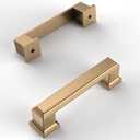 Amerdeco 10 Pack Champagne Bronze Cabinet Pulls 3 Inch(76mm) Hole Center Cabinet Hardware Kitchen Cabinet Handles for Bathroom Drawer Pulls Dresser Pulls ZH0001