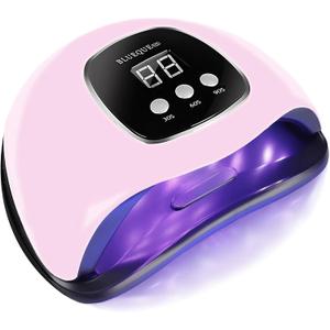 BIGBEAR UV Light for Nails, 48W UV LED Nail Lamp for Gel Polish, Fast Nail Dryer with Automatic Sensor, 3 Timer Setting, Small and Portable, LED Nail Light for Fingernail and Toenail Nail (Single (Pink))
