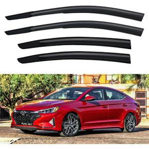 Window Visors Rain Guards Shield for 2017-2020 Hyundai Elantra, Out-Channel Window Vent Wind Deflectors Visors Shades for 17-20 Elantra SE SEL Value ECO Limited Sport