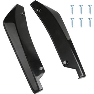 2PCS Rear Bumper Lip Splitter Canard Diffuser Spoilers, Car Side Fenders Skirt Spoiler Splitter Front Bumper Lip Protector Body Kit, Universal Anti-Crash Car Exterior Decorations (Black)