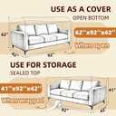 Plastic Clear Sofa Furniture Covers for Moving Storage, Waterproof and Dust Proof, Extra Large Clear Furniture Moving Covers for Couch with Label, Bag Open Size 92x 62 x 42 Inch