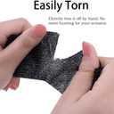 24 Pack Self Adherent Cohesive Bandage Wrap, 2 x 5 Yards Elastic Grip Tape Black Vet Wrap for Dogs, Athletic Bandages Wrap for First Aid Medical, Sports, Ankle, Wrist Sprains