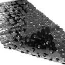 Bath Tub and Shower Mats, Non-Slip Pebble 35 x 16 Inches Machine Washable Bathtub Mat with Drain Holes, Suction Cups for Bathroom (Black)