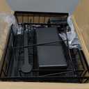 7 code Large Dish Drying Rack for Kitchen Counter, Detachable Large Capacity Dish Drainer Organizer, 2-Tier Dish Racks with Utensil Holder, Black