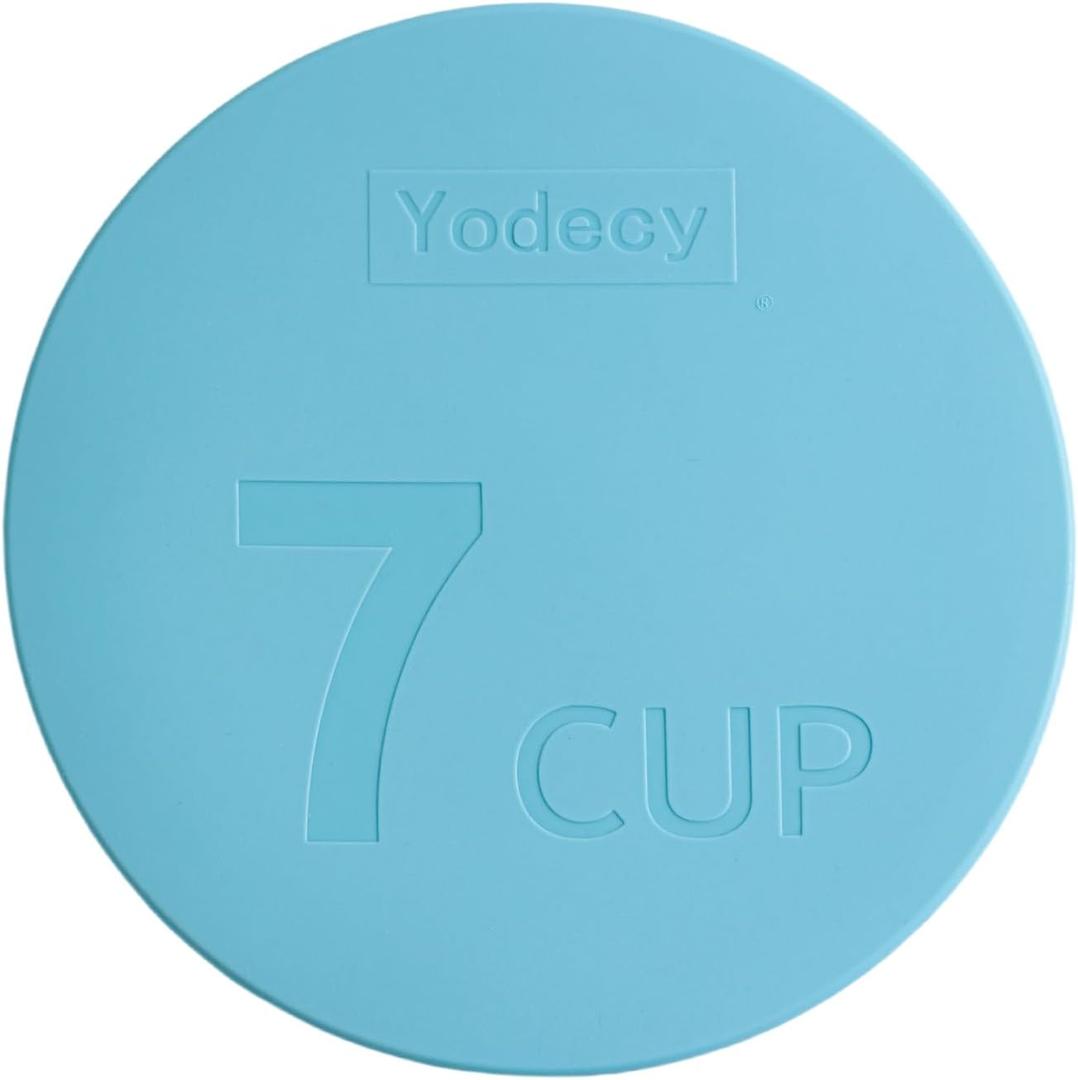 Yodecy Silicone Bowl Lid fit Pyrex Glass Bowls 7402-PC 7 Cup, Yodecy Silicone Bowl Lid fit Anchor Hocking Glass Bowls 7402-PC 7 Cup,Replacement Lid(1 Pack Blue)(Container not Included)
