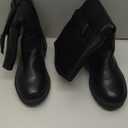 DREAM PAIRS Girls Knee High Buckle Fashion Riding Boots Little Kid/Big Kid (All Black). Size: 1 Little Kid