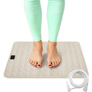 Grounding Mat Cotton Grounded Pad Silver Fiber Earth Connected Mat for Bed (24"x 36",Beige) Improves Sleep, Promotes Circulation