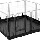 PJYuCien Rectangle Dog Playpen Bottom Pad - Fits 8 Panels 24" Width Metal Dog Pen -48"x48" Size 600D Oxford Cloth Waterproof Playpen Bottom Pad (Note:No Playpen)
