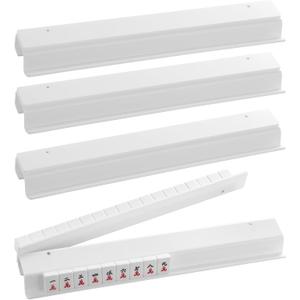 Acrylic Mahjong Racks with Magnetic Pushers (White, 20)