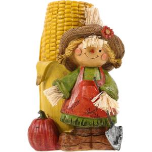 JOINPAYA Thanksgiving Scarecrow Figurines: Tabletop Standing Corn Scarecrow Decor for Fall Home Indoor Outdoor Party Harvest Gifts