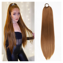 Ponytail Hair Extension For Women,Long Braided Ponytail With Hair Tie,Straight Wrap Around Braided Hair Extension,Synthetic Hair Ponytail Extension 26inch(Ginger)