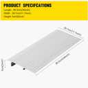 Door Threshold Ramp 2" Rise Door Ramp Aluminum Entry Ramp or Doorways Rated 800 lbs Load Capacity forWheelchair Scooters Power Chairs Walkers Metallic