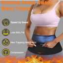 huiming Sauna Suit Waist Trimmer for Women Waist Trainer sweat band for stomach Belt Lower Belly Plus Size (XXL/3XL, Blue)