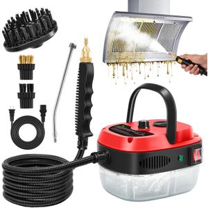 Sakerplus 2500W Handheld Steam Cleaner, 10S Rapid Heating Steamer with 6 Adjustable Levels, 36oz Large Capacity Water Tank, Portable High-Power Steam Cleaner for Home, Kitchen, Bathroom, Floor, Car