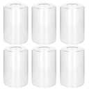 6 Pack Clear Glass Shades Replacement,5.51in Height,3.94in Diameter,1.65in Fitter,High Transmittance Cylinder Glass Lampshade Replacement for Pendant Light Floor lamps Chandelier Wall Sconces