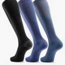 FITRELL 3 Pairs Compression Socks for Women and Men 20-30mmHg-Circulation Support Socks