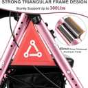 Foldable Rollator Walkers for Seniors with Seat,4 Wheel Rolling Walker
