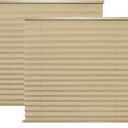 NOVINO RV Blinds Pleated Shades, RV Blinds Shade 26" W x 24" L, RV Window Shade Shutters for RV Camper Travel Trailers-2 Pack (Tan)