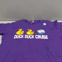 Duck Duck Cruise Funny Family Cruising Matching T-Shirt (Small, Purple)