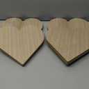 8 Inch 4 Pack Thick Wooden Heart for Crafts, Freestanding Wood Block Unfinished MDF Wood Heart Signs (8x8x1 in)