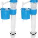 OSALADI Toilet Fill Valve Replacement Kit 2 Pack Silent Water Tank Inlet Valve for Bathroom Toilet Tank Accessories Easy Installation Abs Material 10.03X3.74X4.56In