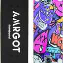 Skateboards for Beginners,31 * 8 inches Complete Skateboards for Kids,Boys,Girls and Adults,7 Layer Maple Wood,Double Kick Deck Concave Standard and Tricks Skateboard