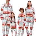VNVNE Matching Christmas Onesie Pajamas for Women/Men/Couples/Family, Xmas Holiday Long Sleeve One-Piece Adults Pjs Sleepwear (S)