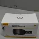 Lamicall Ski Goggles with 3X Anti-Fog - 100% UV Protection, OTG, Gifts for Skiing, Snowboard, Snowmobile, Men, Women (Black Frame - Silver Lens)