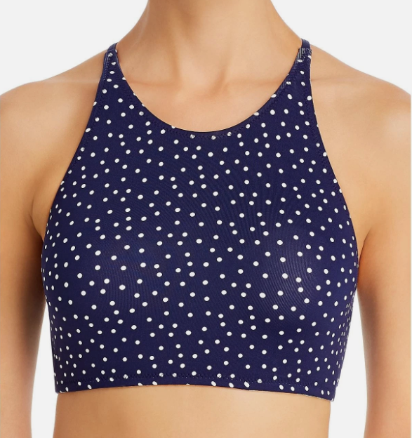 Tommy Bahama 285723 Sea Swell Reversible High Neck Bikini Top,  36 Woman's Top UPF 50+