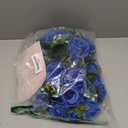 NUPTIO Flower Balls for Wedding Centerpieces - 2 Pcs 9.5 inch Diameter Fake Flower Ball Arrangement Bouquet Party Centerpieces for Tables - Royal Blue Rose Bouquet Centerpiece Flowers for Table