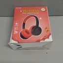 gorsun Kids Bluetooth Headphones, Toddler Headphones 85 dBA Safe Volume, 45 Hours Playtime, with Mic, Bluetooth 5.3, Kids Wireless Headset for iPad/Tablet/Travel/School, ldeal Gift (Black/Red)