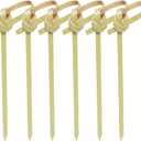 300PCS 4 Inch Bamboo Cocktail Picks - Knot Picks, Skewers, Toothpicks for Appetizers & Events (Green)